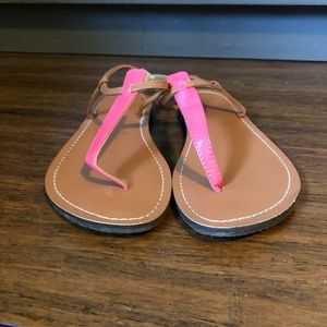Neon Pink Leathers Sandals